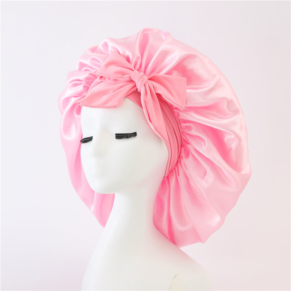 Bonnet de Nuit en Soie Noctiglow™ – Anti-Frisottis, Anti-Casse, Cheveux Bouclés