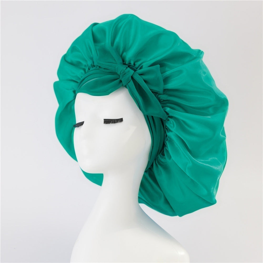 Bonnet de Nuit en Soie Noctiglow™ – Anti-Frisottis, Anti-Casse, Cheveux Bouclés