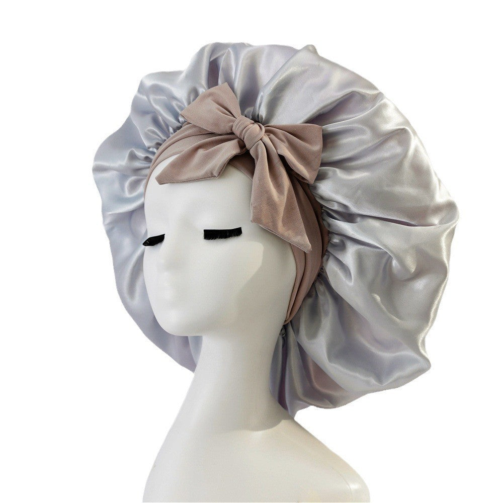 Bonnet de Nuit en Soie Noctiglow™ – Anti-Frisottis, Anti-Casse, Cheveux Bouclés