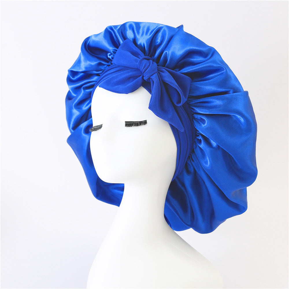 Bonnet de Nuit en Soie Noctiglow™ – Anti-Frisottis, Anti-Casse, Cheveux Bouclés