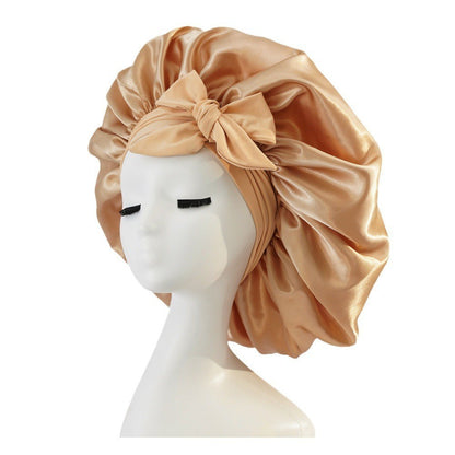 Bonnet de Nuit en Soie Noctiglow™ – Anti-Frisottis, Anti-Casse, Cheveux Bouclés